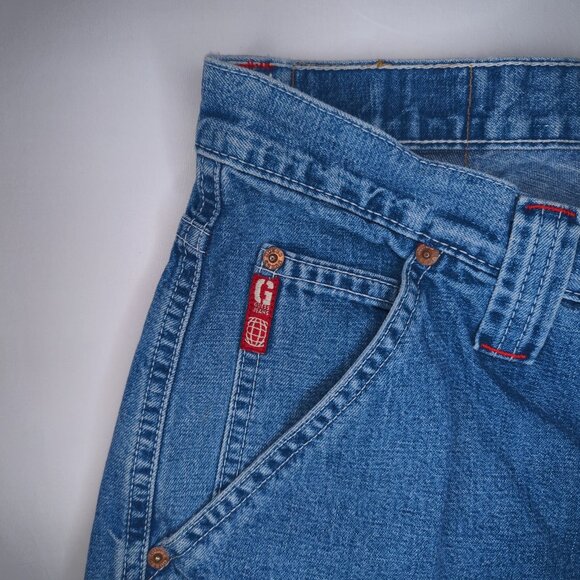 Guess Jeans Mens Jean Shorts 34 Vintage 90s Carpenter 12" Inseam 100% Cotton USA - Picture 5 of 8